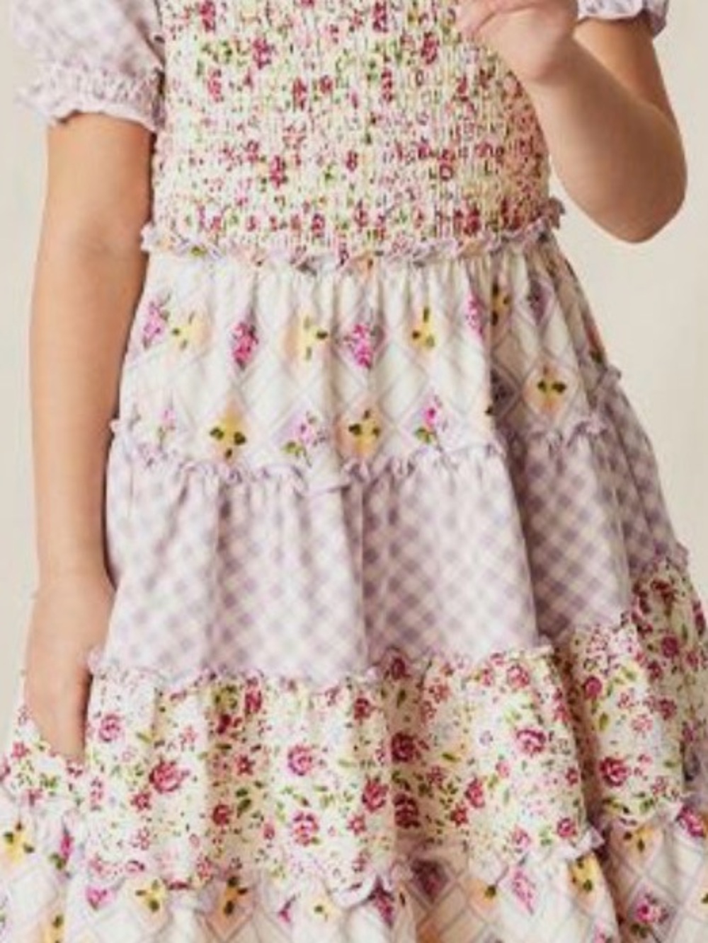 Matilda Jane Girls Tiered Floral Dress Size 16 Cottagecore Pink Purple